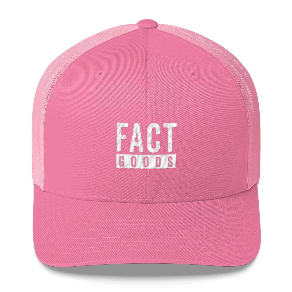FACT goods Square Logo Snapback Trucker Hat - One-size / Pink - Hats