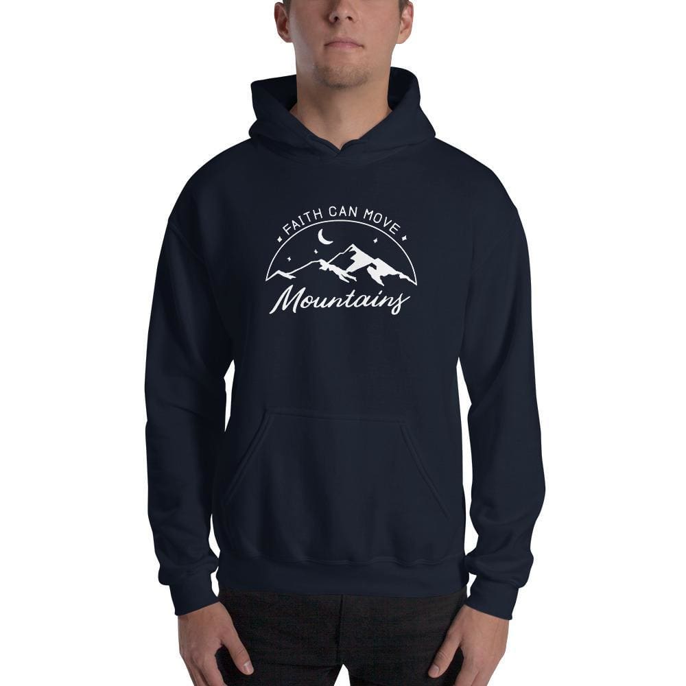 Faith Can Move Mountains Christian Pullover Hoodie Sweatshirt