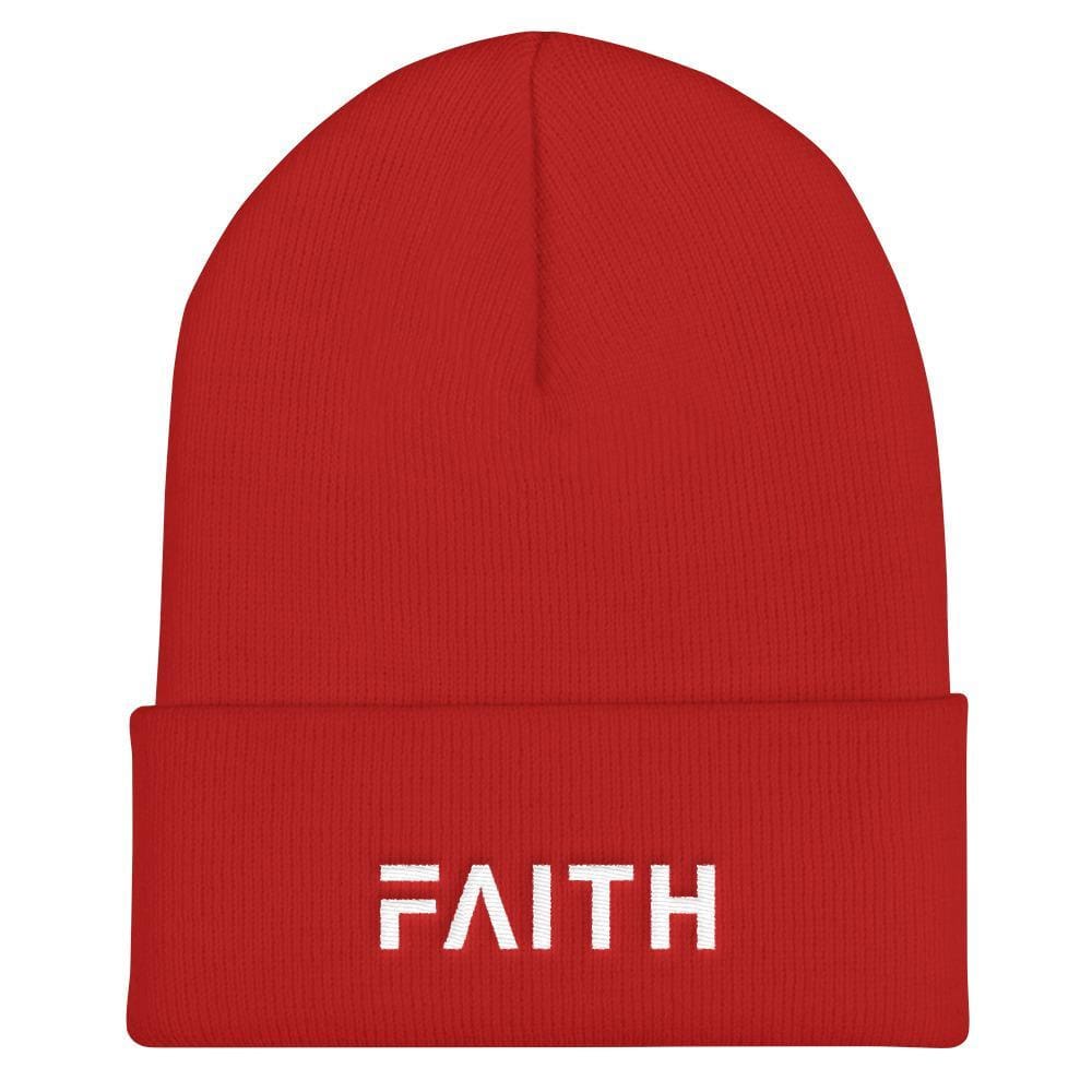FAITH Christian Beanie - One-size / Red - Hats