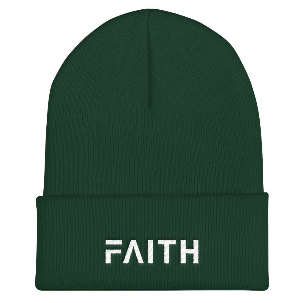
            
                Load image into Gallery viewer, FAITH Christian Beanie - One-size / Spruce - Hats
            
        