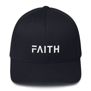 
            
                Load image into Gallery viewer, Faith Christian Fitted Flexfit Twill Baseball Hat - S/M / Black - Hats
            
        