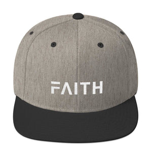 Faith Snapback Hat with Flat Brim - One-size / Heather/Black - Hats