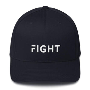 
            
                Load image into Gallery viewer, Fight Fitted Flexfit Twill Baseball Hat - S/m / Dark Navy - Hats
            
        