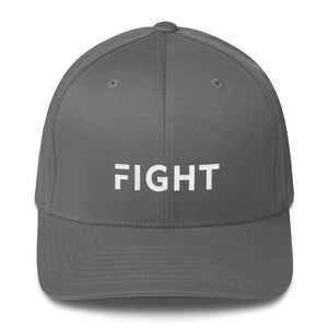 
            
                Load image into Gallery viewer, Fight Fitted Flexfit Twill Baseball Hat - S/m / Grey - Hats
            
        