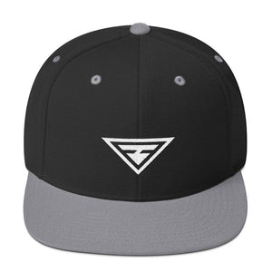 Hero Snapback Hat with Flat Brim - One-size / Black & Silver - Hats