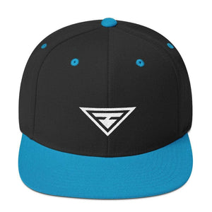 
            
                Load image into Gallery viewer, Hero Snapback Hat with Flat Brim - One-size / Teal - Hats
            
        