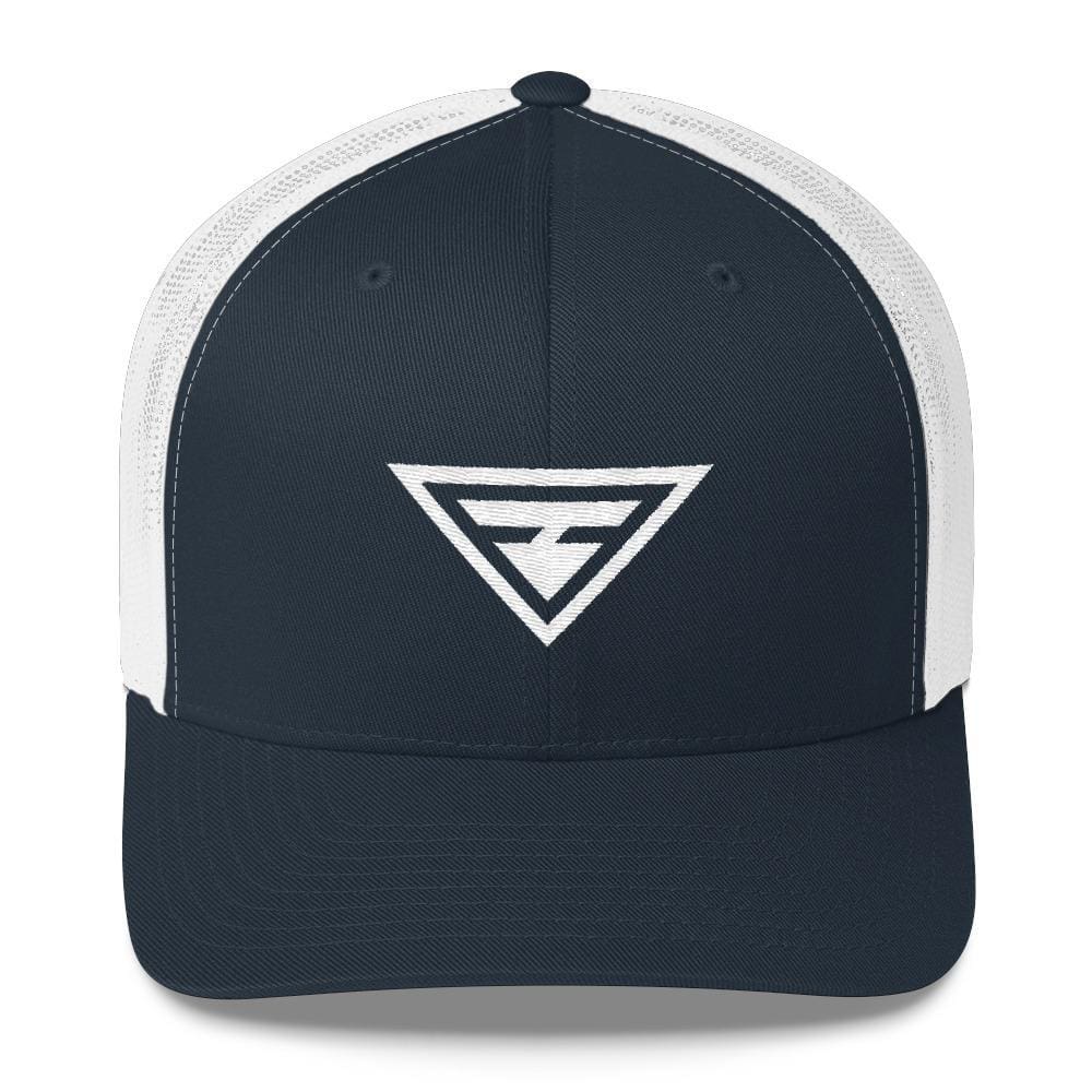 Hero Snapback Trucker Hat Embroidered in White Thread