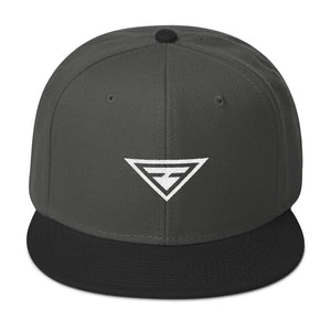 Hero Wool-Blend Flat Brim Snapback Hat - One-size / Black / Charcoal gray / Charcoal gray - Hats