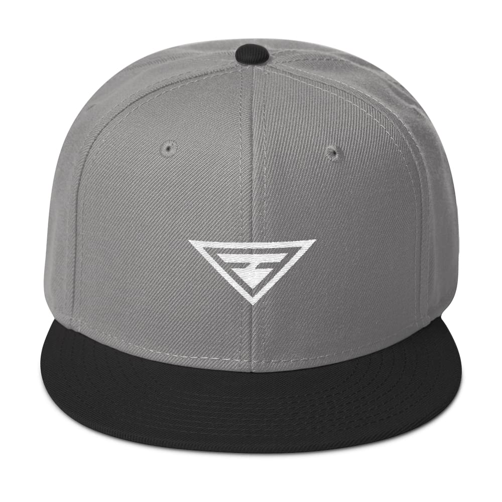Hero Wool-Blend Flat Brim Snapback Hat - One-size / Black / Gray / Gray - Hats