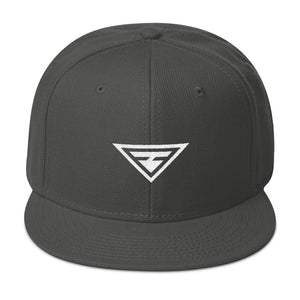 Hero Wool-Blend Flat Brim Snapback Hat - One-size / Charcoal gray - Hats