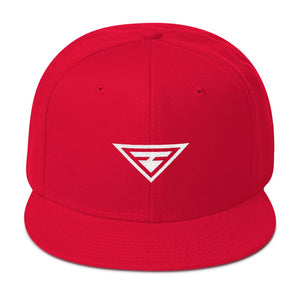Hero Wool-Blend Flat Brim Snapback Hat - One-size / Red - Hats