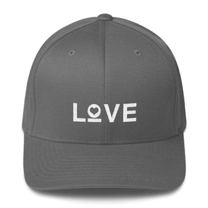 Love Fitted Flexfit Baseball Hat - S/m / Grey - Hats