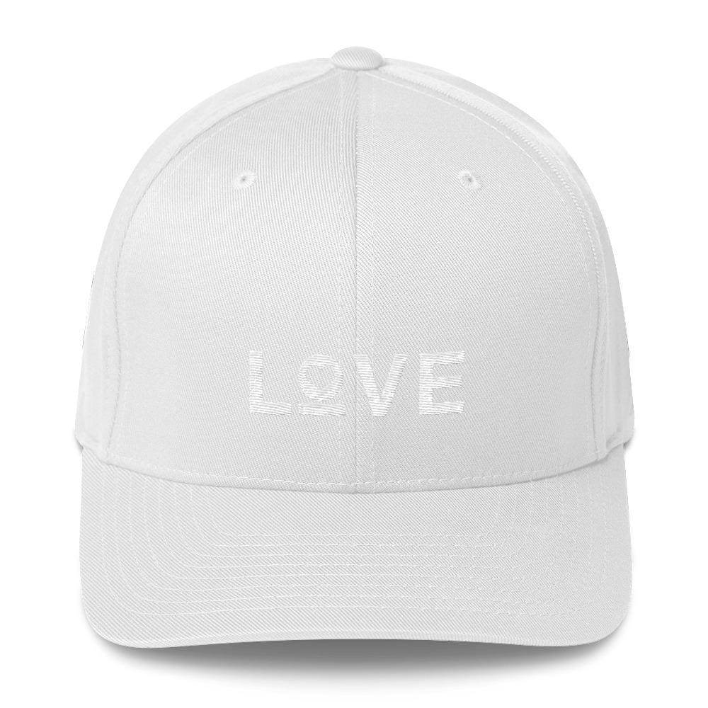 Love Fitted Flexfit Baseball Hat - S/m / White - Hats
