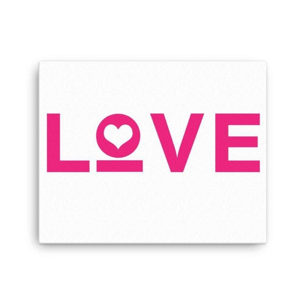 Love Heart Canvas Wall Art - 16×20 / White - Wall Art