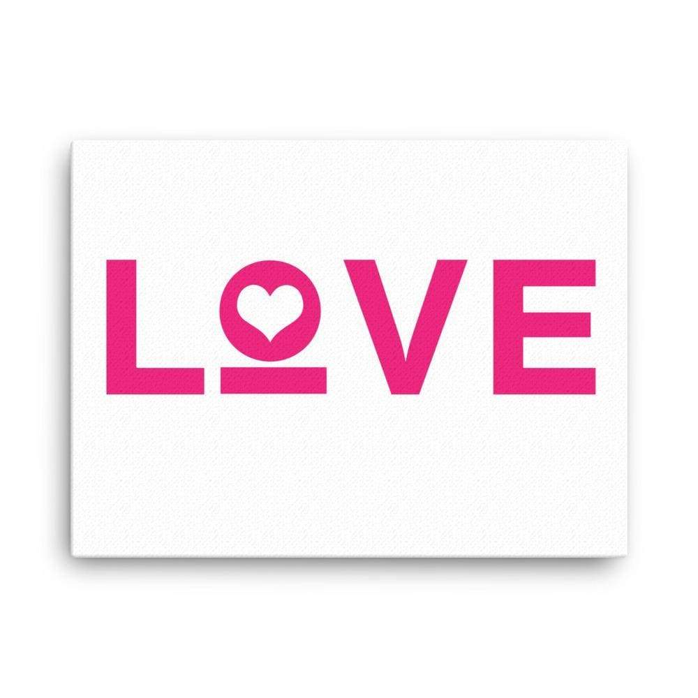 Love Heart Canvas Wall Art - 18×24 / White - Wall Art