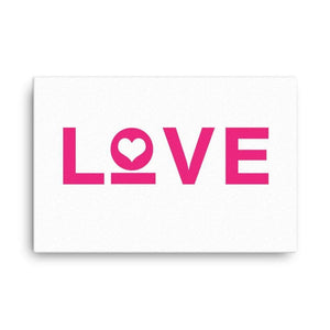 
            
                Load image into Gallery viewer, Love Heart Canvas Wall Art - 24×36 / White - Wall Art
            
        