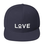 Love Snapback Hat with Flat Brim