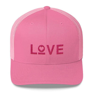 Love Snapback Trucker Hat - One-Size / Pink - Hats