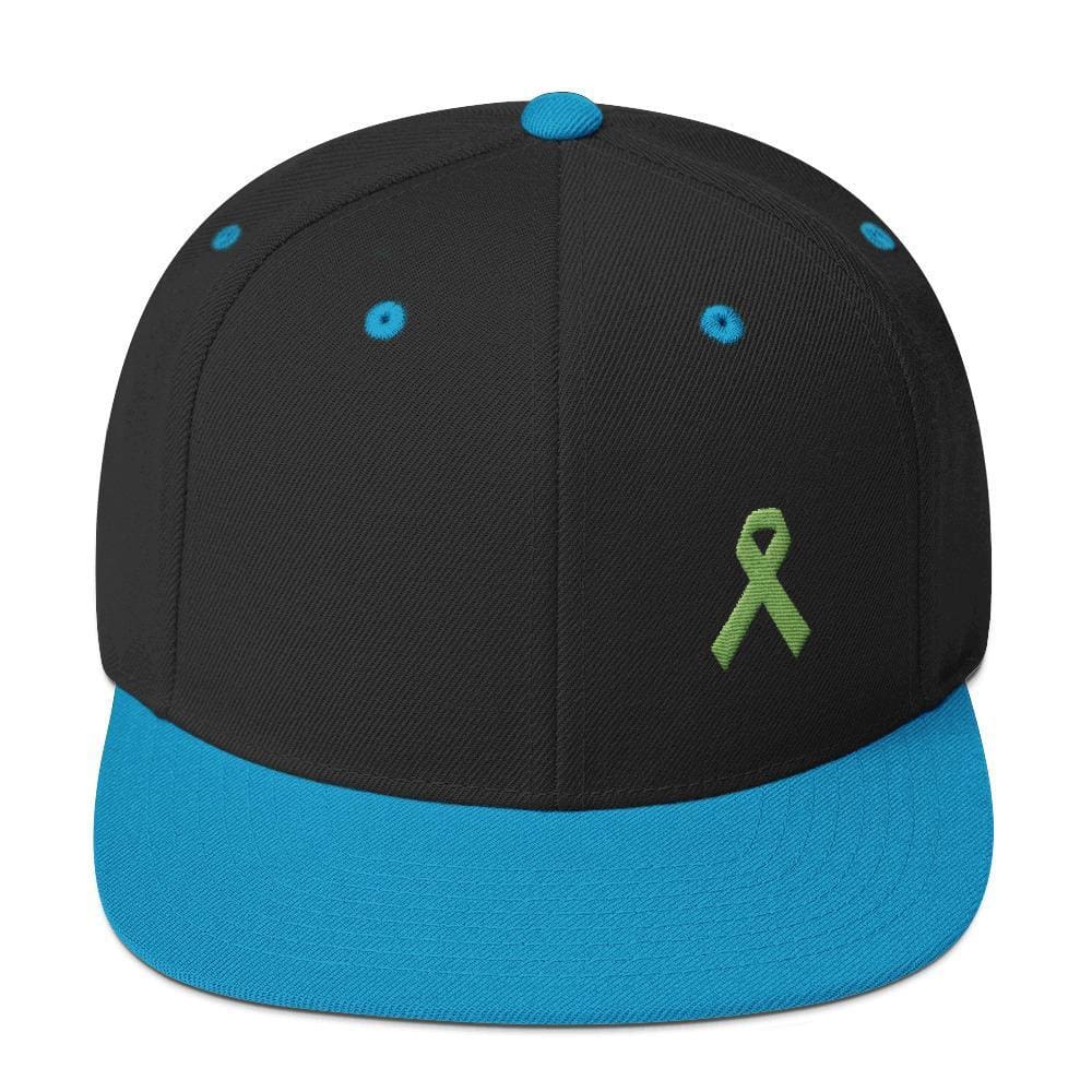 Lymphoma Awareness Snapback Hat - One-size / Black/ Teal - Hats