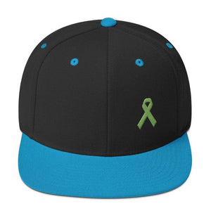 Lymphoma Awareness Snapback Hat - One-size / Black/ Teal - Hats