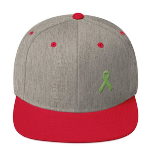 Lymphoma Awareness Snapback Hat - One-size / Heather Grey/ Red - Hats