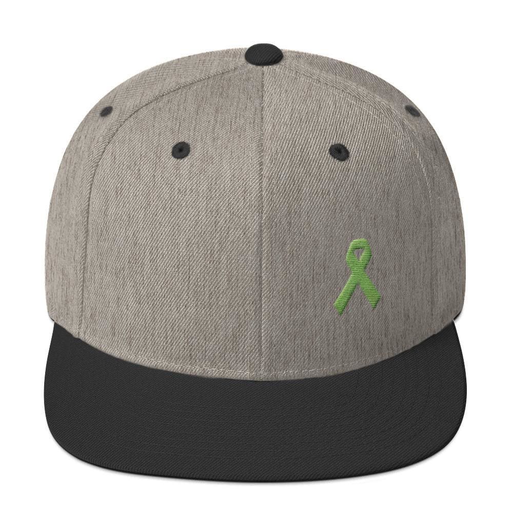 
            
                Load image into Gallery viewer, Lymphoma Awareness Snapback Hat - One-size / Heather/Black - Hats
            
        