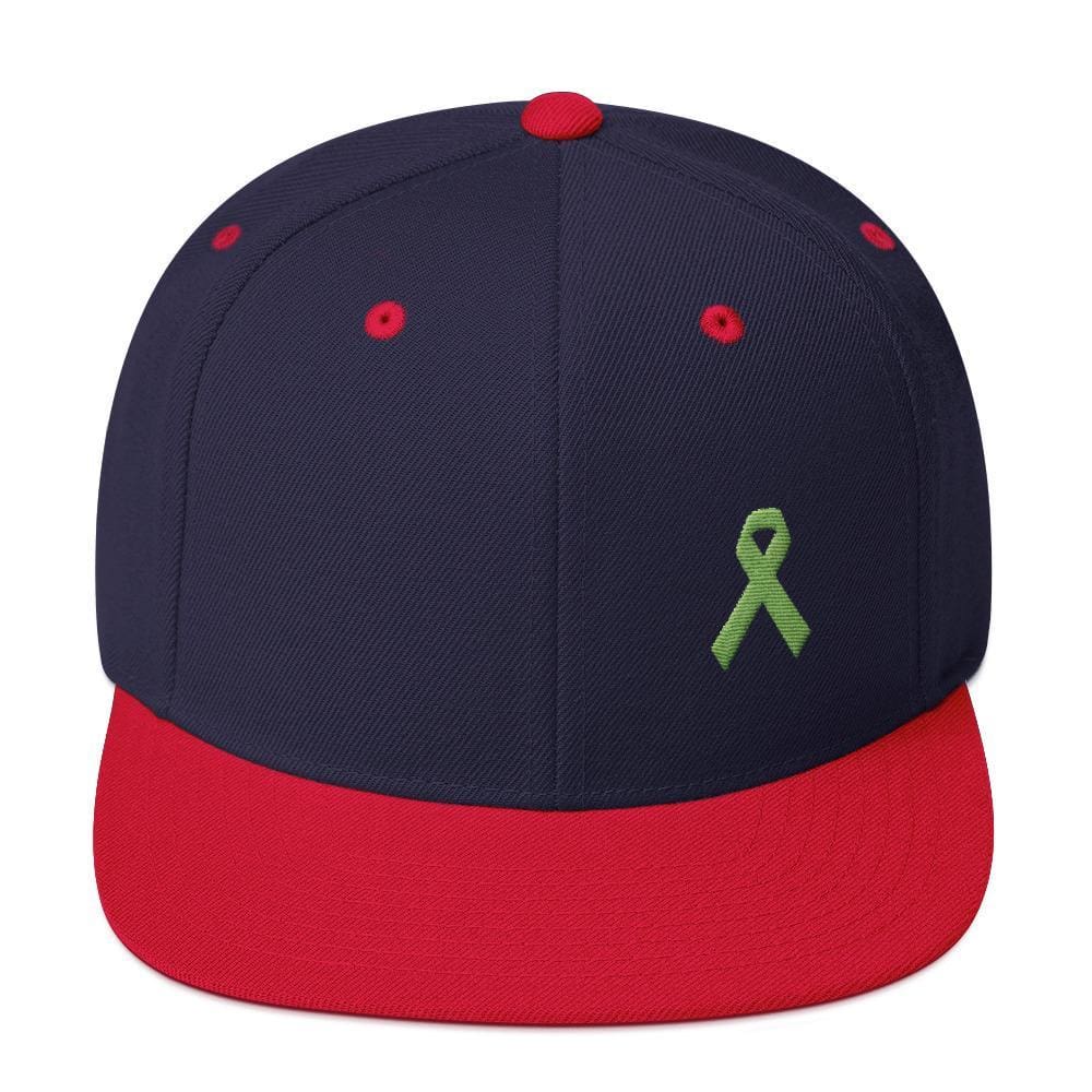 Lymphoma Awareness Snapback Hat - One-size / Navy/ Red - Hats