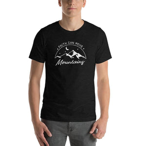 Mens Big & Tall Faith Can Move Mountains Short-Sleeve T-Shirt - L / Black Heather - T-Shirts