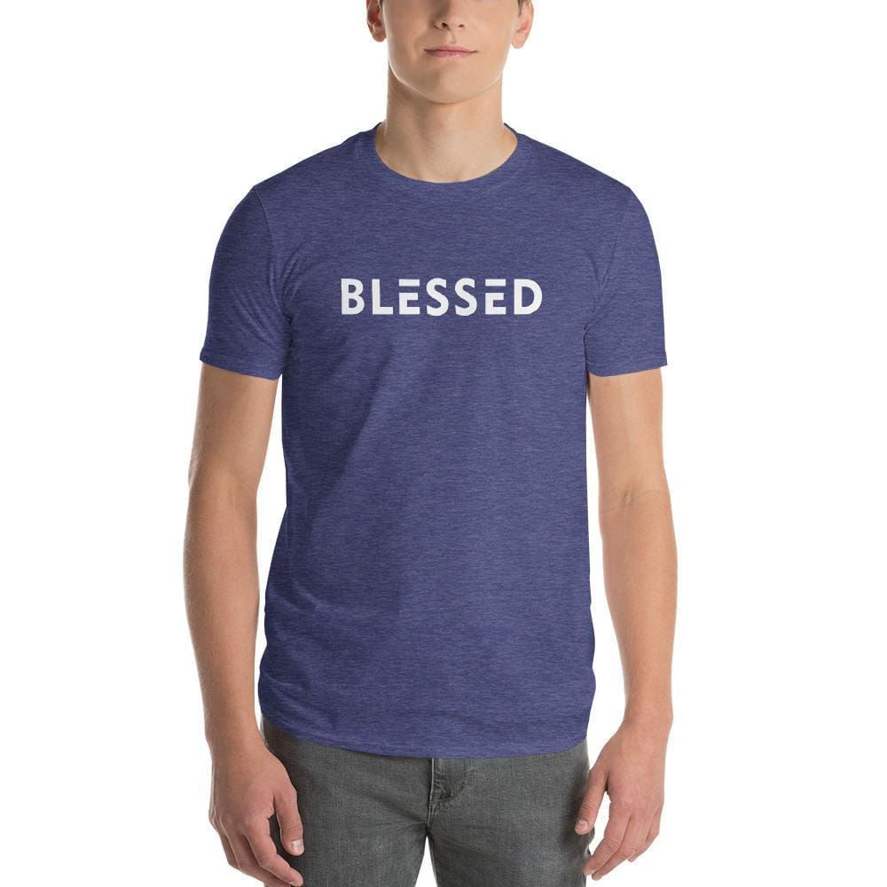 Mens Blessed T-Shirt - S / Heather Blue - T-Shirts