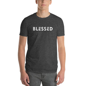 
            
                Load image into Gallery viewer, Mens Blessed T-Shirt - S / Heather Dark Grey - T-Shirts
            
        