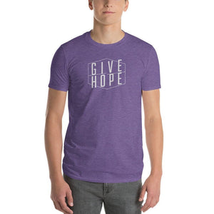 
            
                Load image into Gallery viewer, Mens Give Hope T-Shirt - S / Heather Purple - T-Shirts
            
        