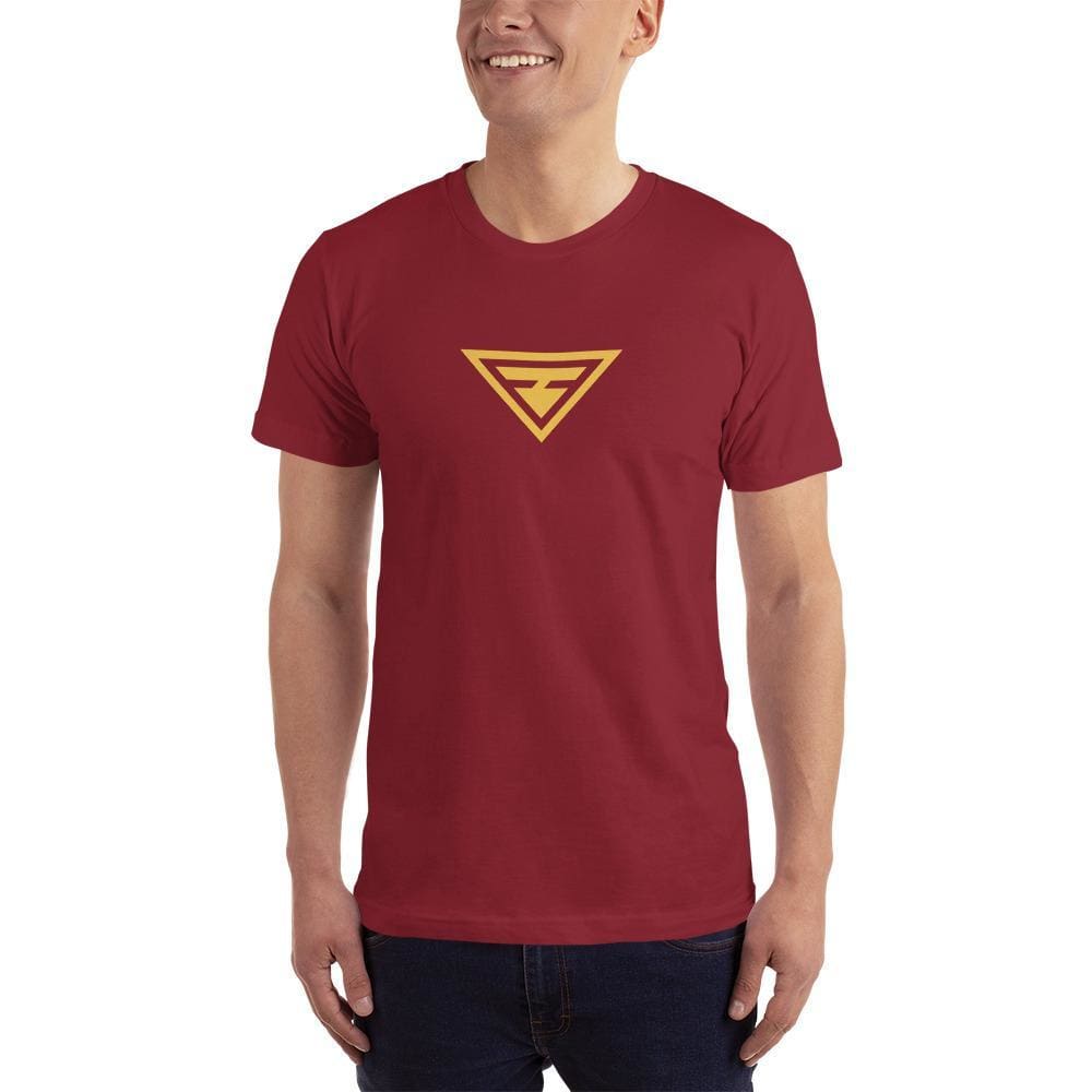 Mens Hero Short-Sleeve T-Shirt (Yellow Print) - XS / Cranberry - T-Shirts