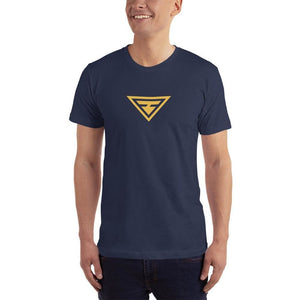 
            
                Load image into Gallery viewer, Mens Hero Short-Sleeve T-Shirt (Yellow Print) - XS / Navy - T-Shirts
            
        