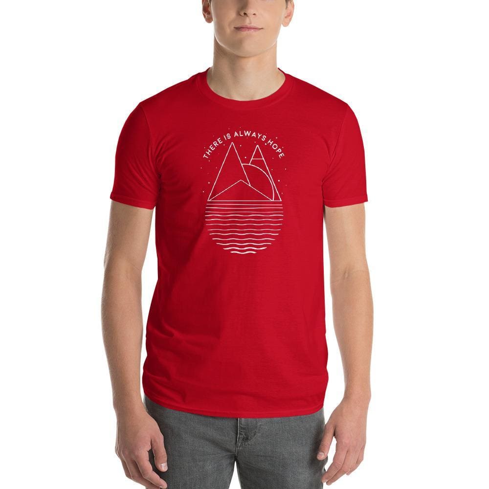 
            
                Load image into Gallery viewer, Mens There is Always Hope T-Shirt - S / Red - T-Shirts
            
        