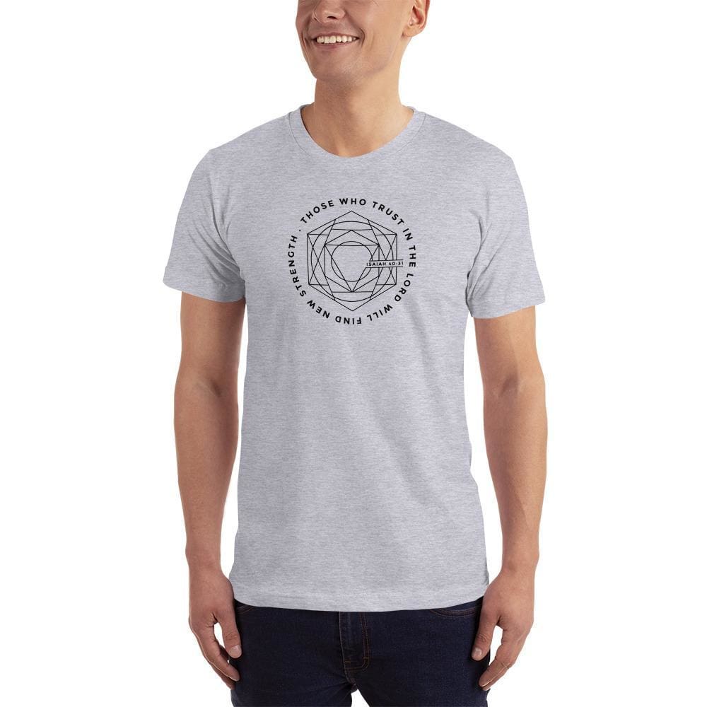 Mens Those Who Trust in the Lord Will Find New Strength Christian T-Shirt - S / Heather Grey - T-Shirts