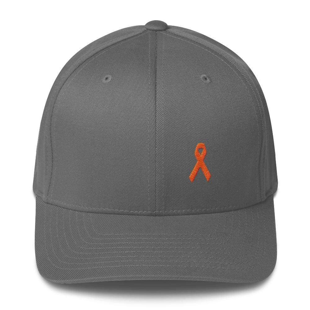 Ms Awareness Fitted Baseball Hat With Flexfit - S/m / Grey - Hats