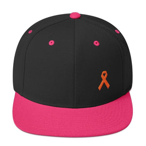 
            
                Load image into Gallery viewer, MS Awareness Flat Brim Snapback Hat - One-size / Black/ Neon Pink - Hats
            
        