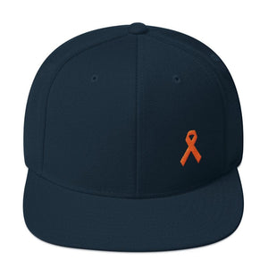 MS Awareness Flat Brim Snapback Hat - One-size / Dark Navy - Hats