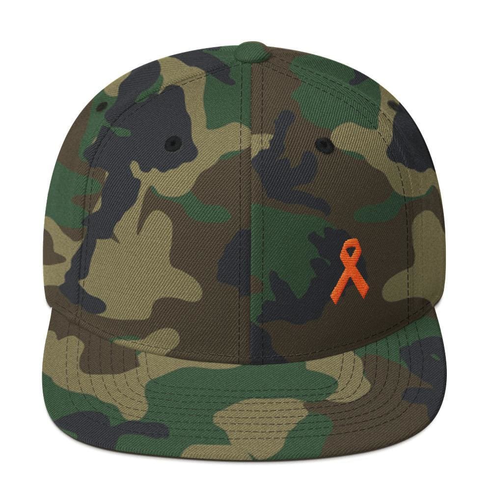 MS Awareness Flat Brim Snapback Hat - One-size / Green Camo - Hats