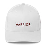 Multiple Myeloma Awareness Twill Flexfit Fitted Hat - Warrior & Burgundy Ribbon