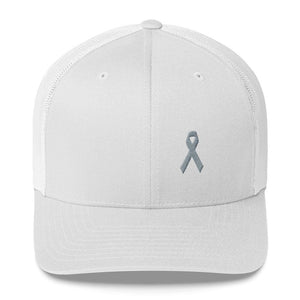 Parkinson's Awareness & Brain Tumor Awareness Snapback Trucker Hat wit ...