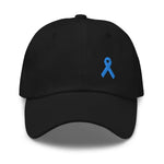 Prostate Cancer Awareness Dad Hat with Light Blue Ribbon