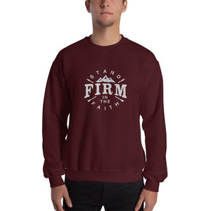 Stand Firm in the Faith Crewneck Sweatshirt - S / Maroon - Sweatshirts
