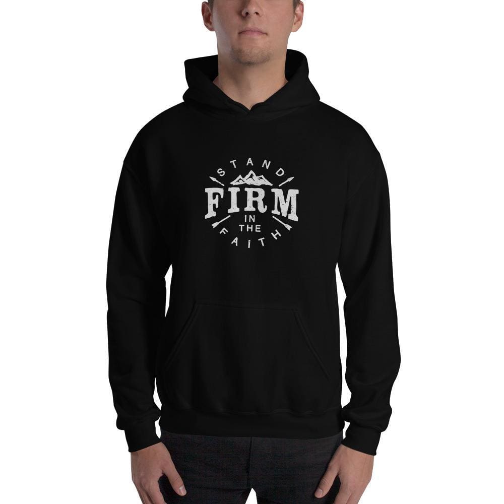 Stand Firm in the Faith Hoodie Sweatshirt - S / Black - Sweatshirts