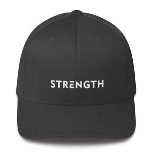 
            
                Load image into Gallery viewer, Strength Fitted Twill Flexfit Baseball Hat - S/m / Dark Grey - Hats
            
        
