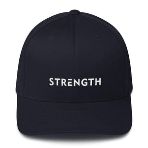 
            
                Load image into Gallery viewer, Strength Fitted Twill Flexfit Baseball Hat - S/m / Dark Navy - Hats
            
        