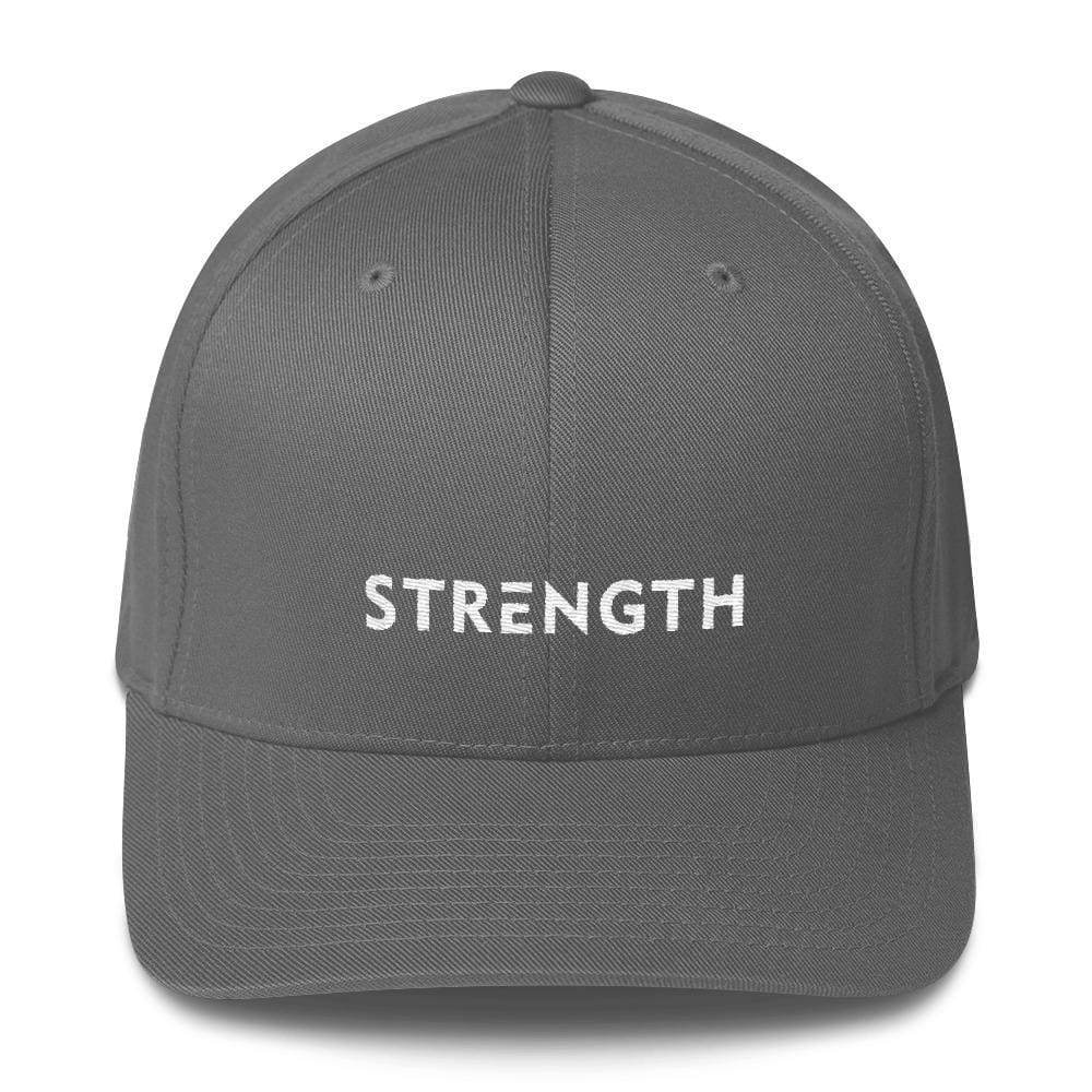 
            
                Load image into Gallery viewer, Strength Fitted Twill Flexfit Baseball Hat - S/m / Grey - Hats
            
        
