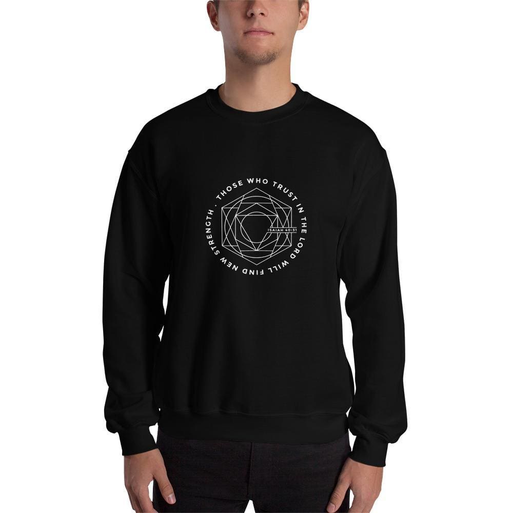 
            
                Load image into Gallery viewer, Those Who Trust in the Lord Will Find New Strength Christian Sweatshirt - S / Black - Sweatshirts
            
        