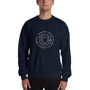 
            
                Load image into Gallery viewer, Those Who Trust in the Lord Will Find New Strength Christian Sweatshirt - S / Navy - Sweatshirts
            
        