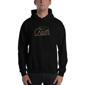 Walk by Faith Christian Hoodie Sweatshirt - S / Black - Sweatshirts